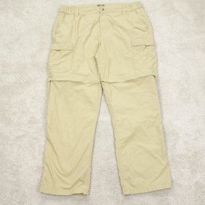 Pursuit Gear Cargo Pants Mens Extra Large Tan Khaki Nylon Convertible Zipper